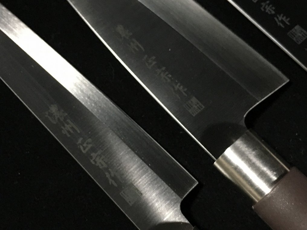 正宗 MASAMUNE / Set of 3 / 柳刃 YANAGIBA 菜切 NAKIRI 出刃 DEBA - Μαχαίρι κουζίνας - Ιαπωνικό μαχαίρι κουζίνας - Χάλυβας - Ιαπωνία #2.1