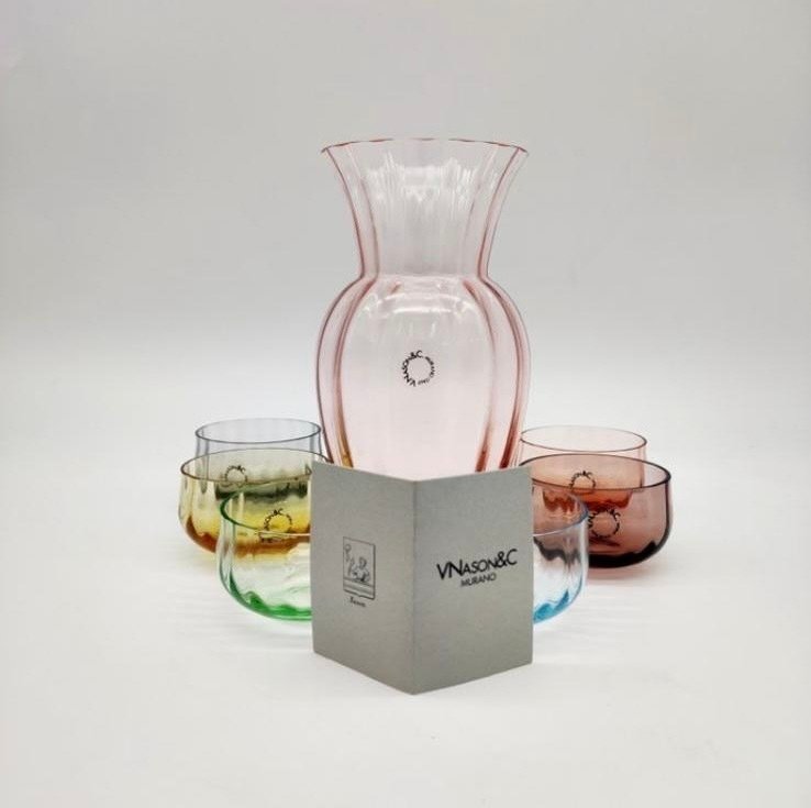 Carlo Nason & C. - Carlo Nason - 杯具組 (7) - 穆拉諾玻璃 - 穆拉诺玻璃套装 #1.0