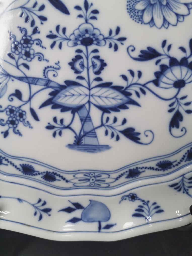 Meissen - Cipolla Blu - Lunghezza 42cm - Δίσκος - Πορσελάνη #1.0