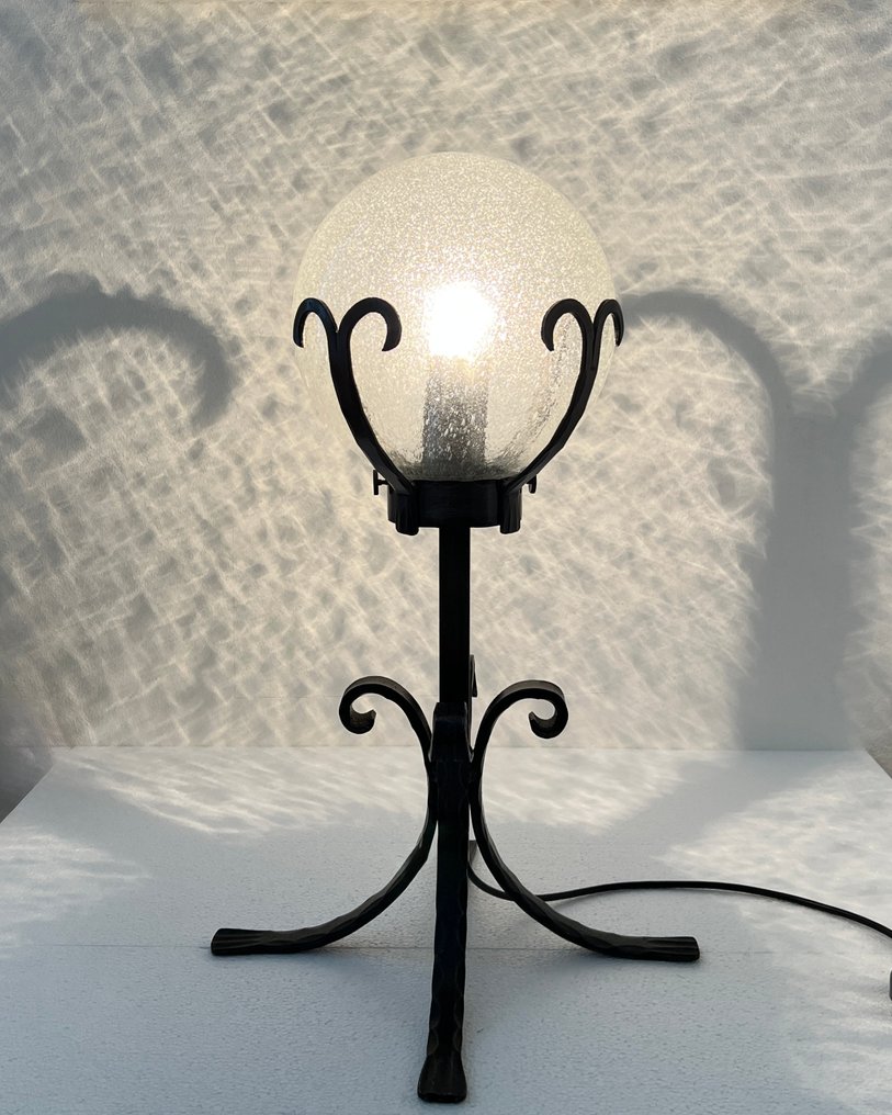 Φωτιστικό δαπέδου - Στυλ Μπρουταλισμού - Σφυρήλατος σίδηρος - Ταβέρνα - Υ 66 εκ. #1.0