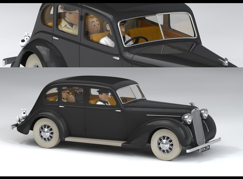 Moulinsart / Hachette - Tintin - Album : ''L'Ile Noire' version 1943 : La Humber Pullman de Wronzoff - 1:24 - (MINT / sealed) #1.0