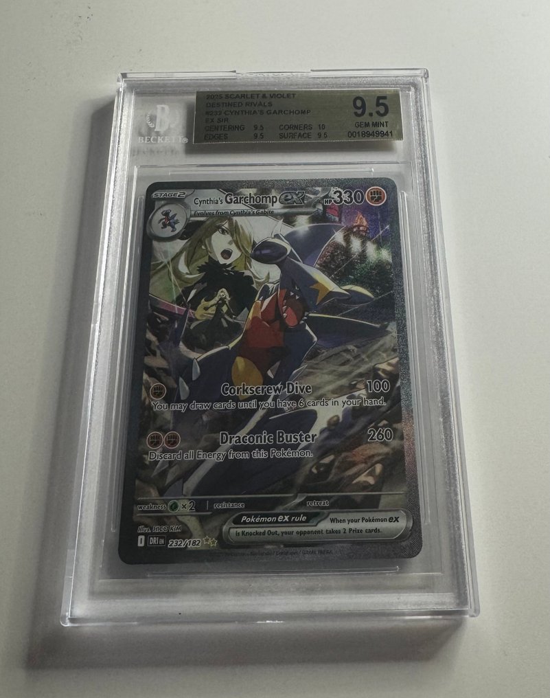 Pokémon - 1 Graded card - Cynthia's Garchomp Folie, Hemmelig sjelden - Beckett 9.5 - Scarlet & Violet - Destined Rivals #1.0
