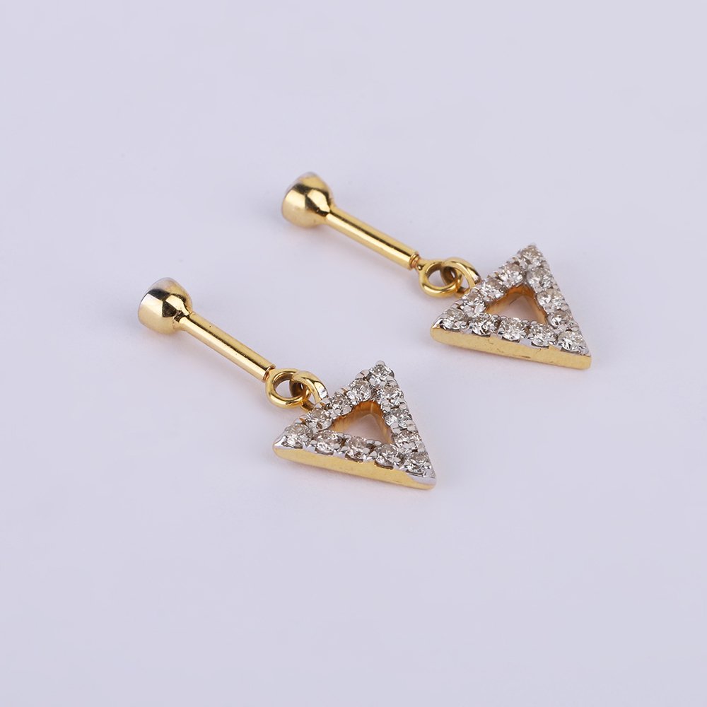 沒有保留價 - 耳釘耳環 - 14 克拉 黃金 - 0.54ct. tw. 鉆石 (天然) - 金钻耳环 #3.2