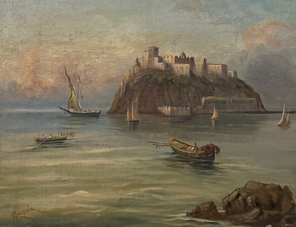 Antonio Coppola (1850-1902) - Veduta di Nisida #1.0