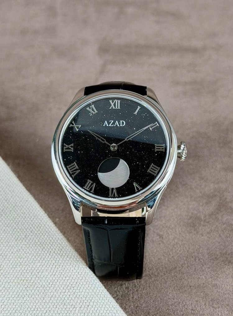 Azad New York - Minimalistic Moon Phase Automatic Black/White/Diamond Dial - BE1971 - Men - 2020+ #2.1