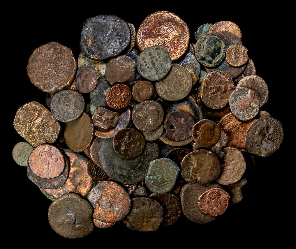 Római Birodalom Lote de 150 monedas Æ Ases ,Sestercios y Bajo Imperio siglo I - IV d.C.  (Nincs minimálár) #1.0