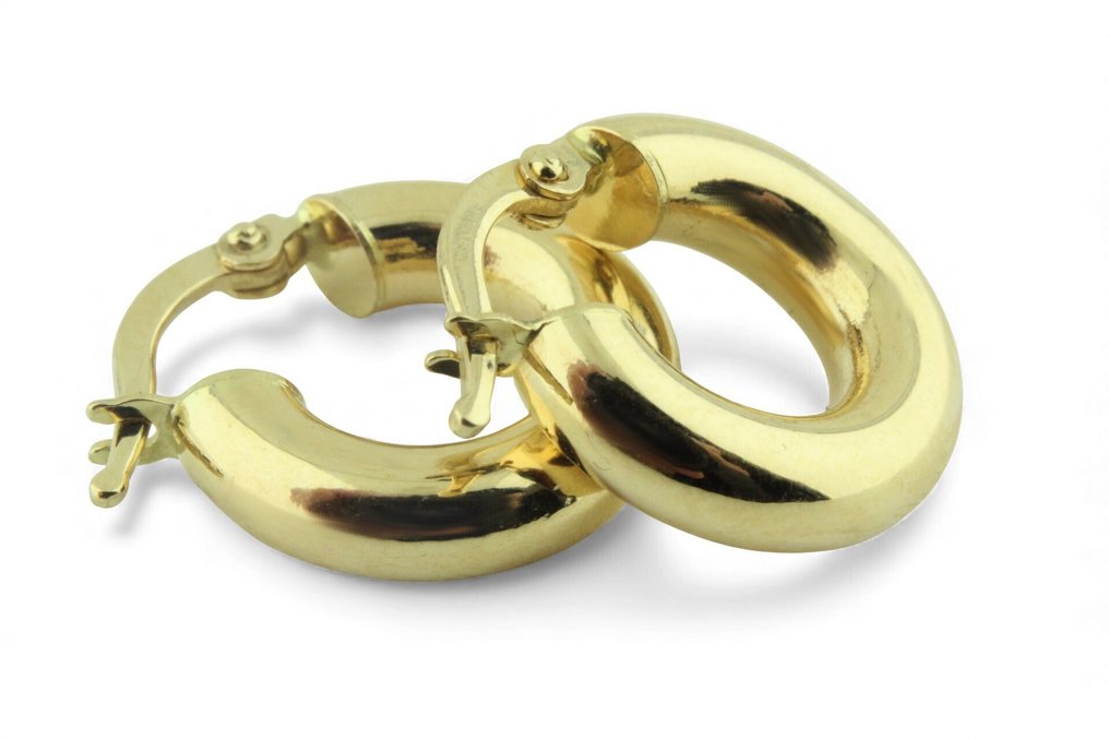 Boucles d'oreilles cerceau - 18 carats Or jaune #2.1