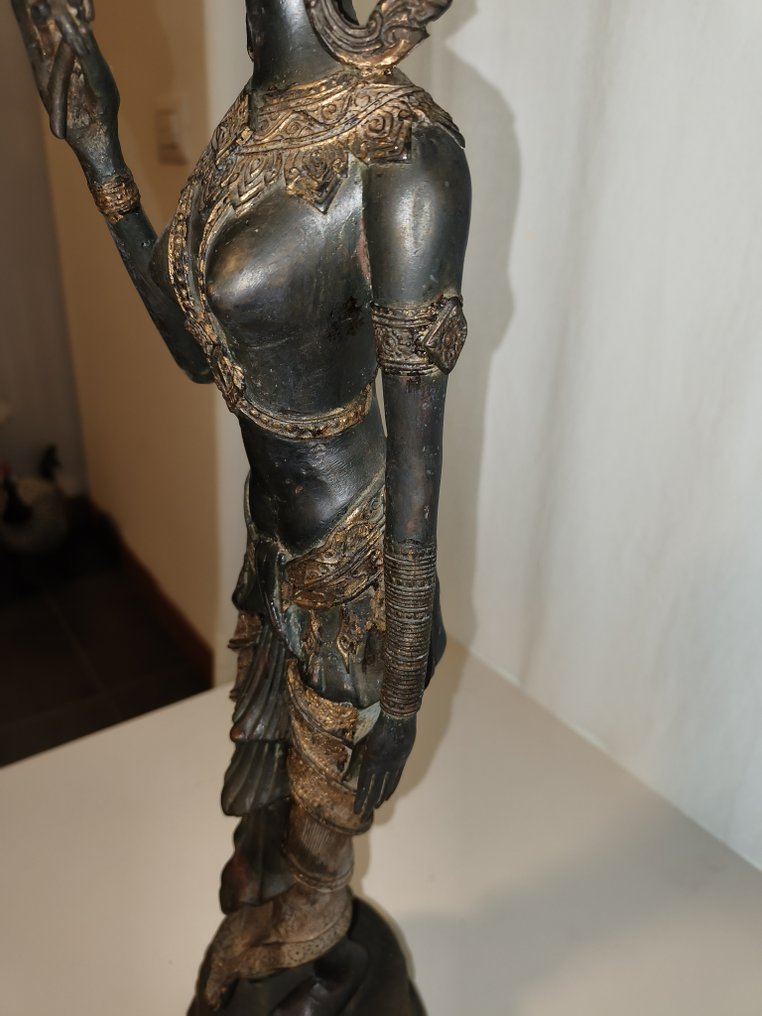 Χαϊλανδικό μπρούντζινο Bodhisattva γλυπτό - Γλυπτό - Ταϊλάνδη  (χωρίς τιμή ασφαλείας) #4.3