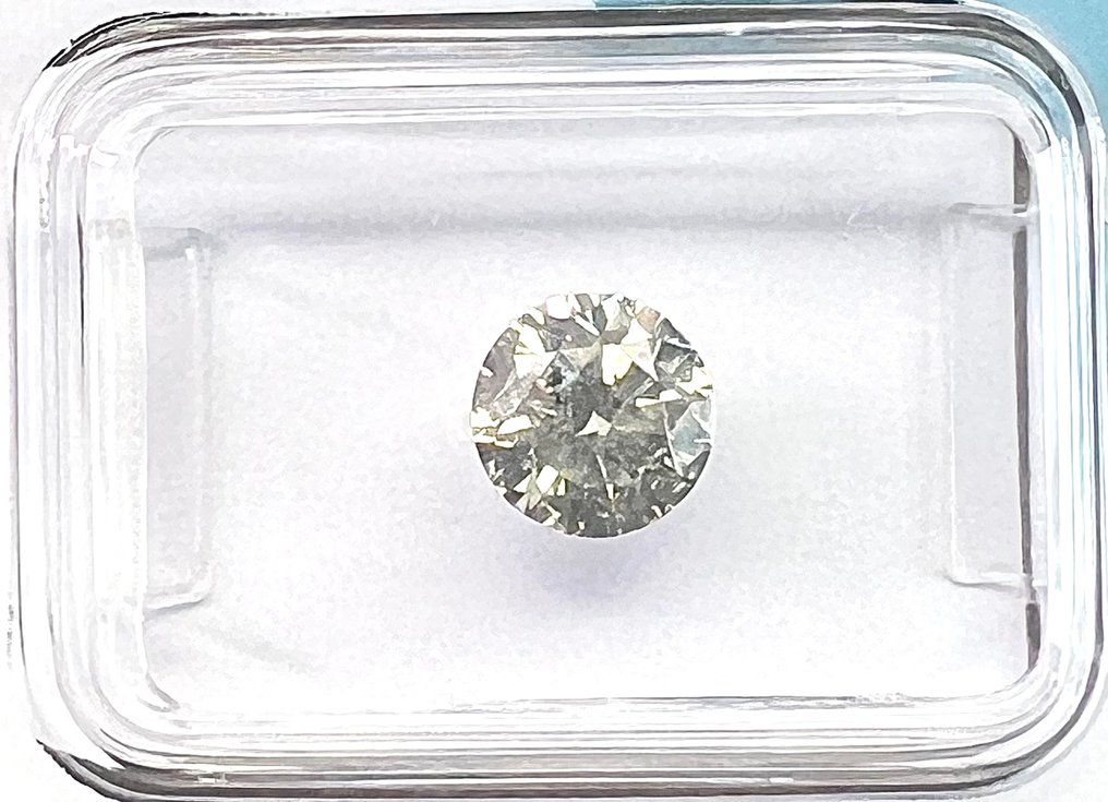 没有保留价 - 1 pcs 钻石  (天然)  - 1.07 ct - 圆形 - I - I2 内含二级 - 国际宝石研究院（IGI） #1.0