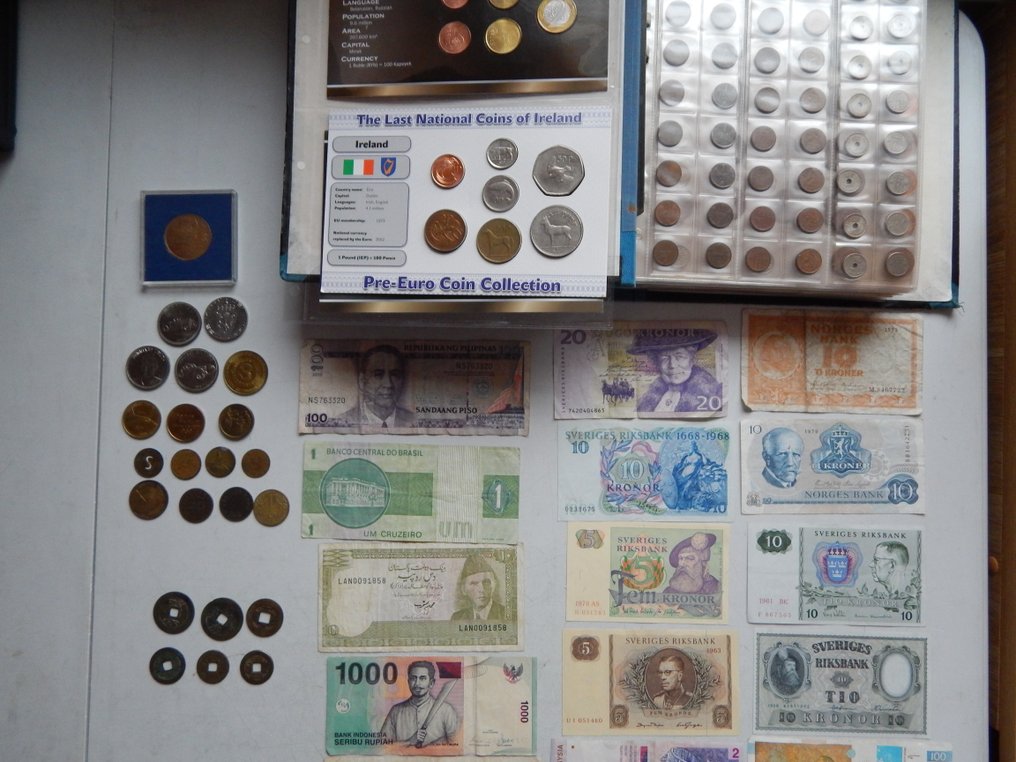 Norge, Danmark, Sverige, Frankrig. Collection of coins and banknotes (300 items) (Ingen mindstepris) #1.0