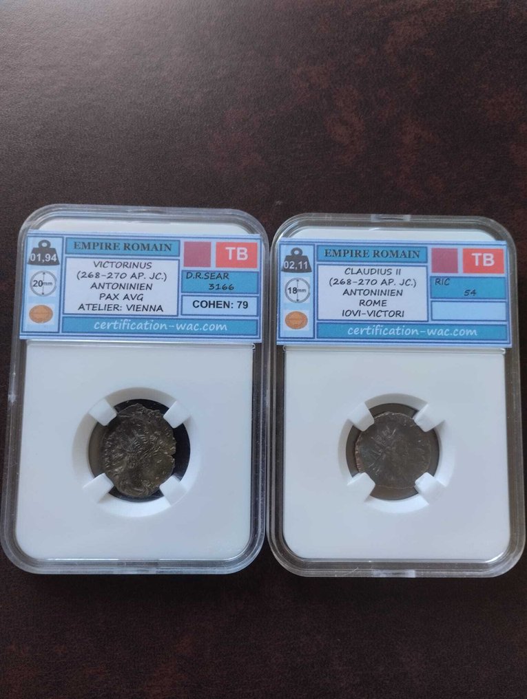 Ρωμαϊκή Αυτοκρατορία Lote de 2 Antoninianos Æ Claudio II & Victorino  (χωρίς τιμή ασφαλείας) #1.0