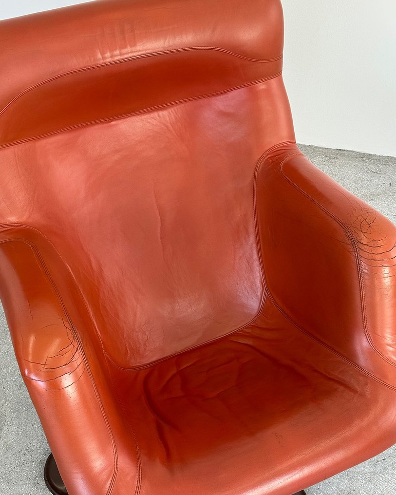 Artek - Yrjö Kukkapuro - Chaise longue - Karuselli lounge szék - Bőr, Üvegszál #4.3