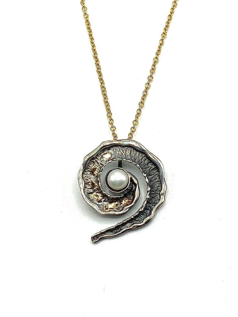 Sans prix de réserve - Pendentif - 18 carats Or jaune, Argent Perle #3.2