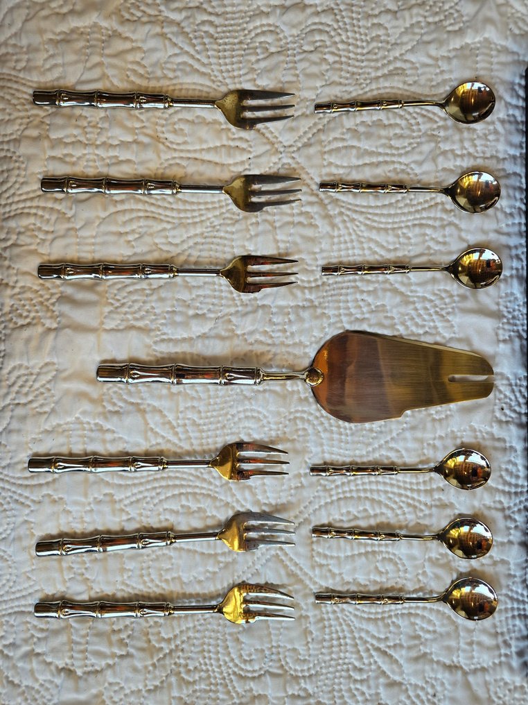 La S. Marco - Servizio di posate (26) - Bamboo - Placcato argento #1.0