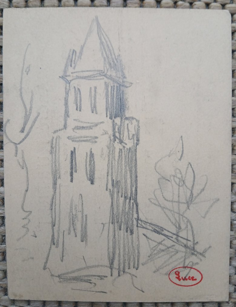 Maximilien Luce (1858-1941) - Kerk in landschap - omgeving van Rolleboise en Giverny #1.0