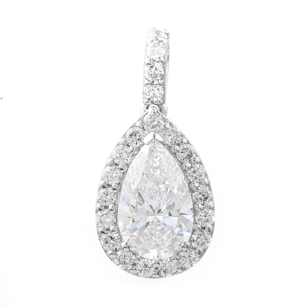 No reserve price - Pendant - 14 kt. White gold - 1.92ct. tw. Diamond (Lab-grown) - Diamond #1.0