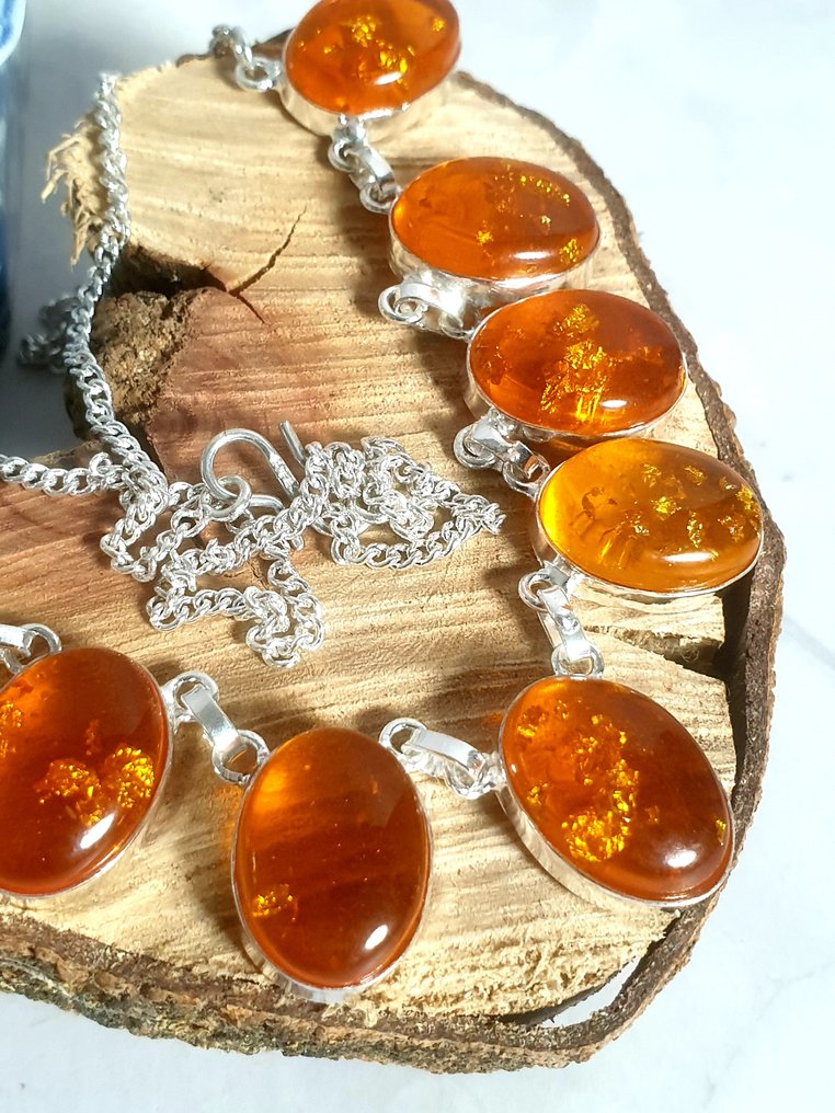 Argento, Ambra baltica - Collana #1.0
