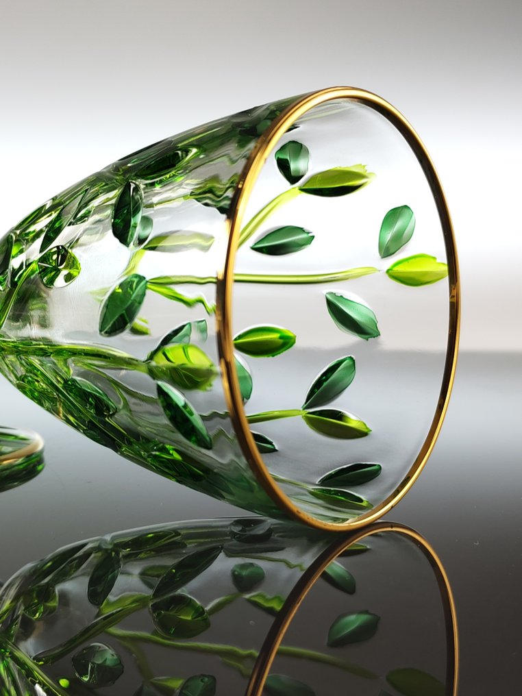 Secoloventesimo - 圣杯 (6) - Leaves Gold Chalice - 24K金 - 无铅水晶 #2.1