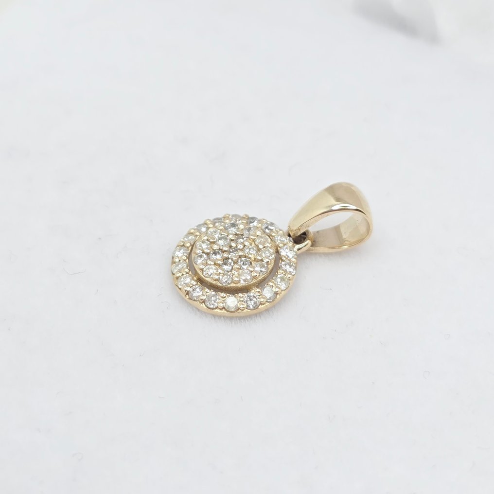 Nincs minimálár - Függő - 14 kt. Sárga arany -  0.32ct. tw. Gyémánt (Természetes)  #4.3