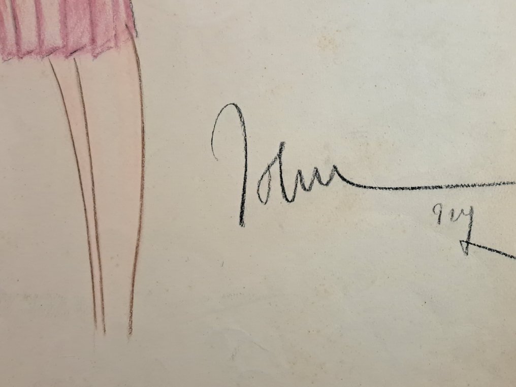 Guida, John - 1 Original colour drawing - Abito Per Chanel #3.2