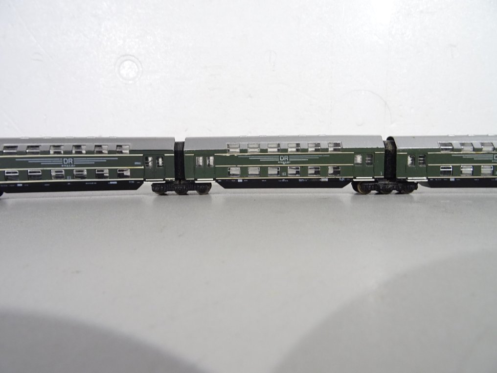 Piko N - Set de trenes (1) - DR Doppelstockwagen verde de 4 partes Ep.4 - DR (DDR) #2.1