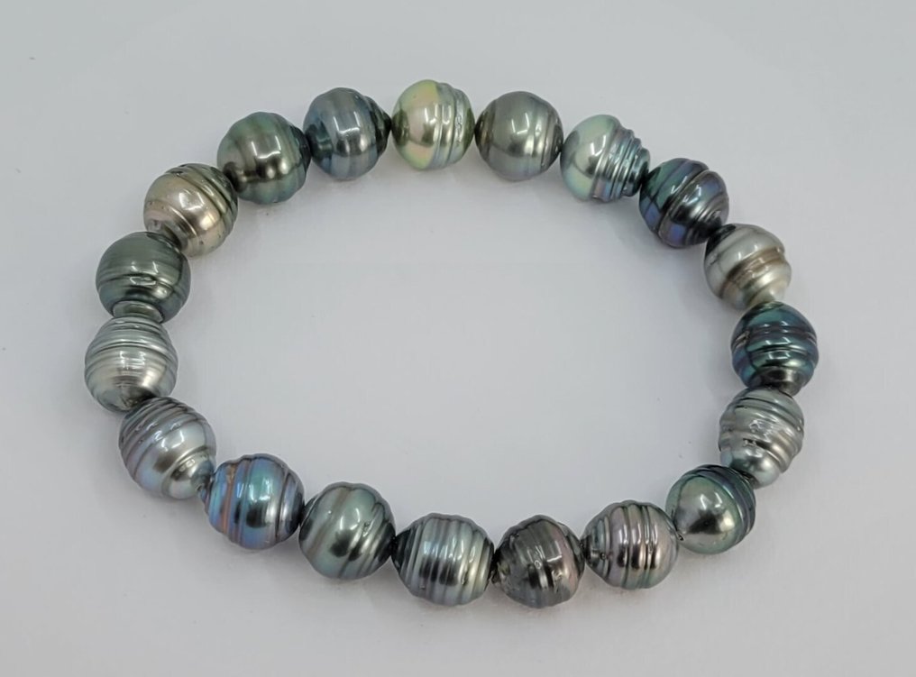 Sans prix de réserve - Bracelet Perles de Tahiti multiples de 8x9,5 mm #4.3