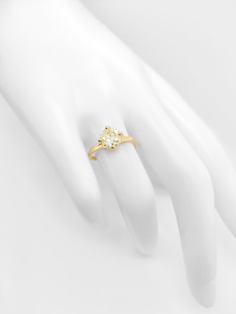 χωρίς τιμή ασφαλείας - Δαχτυλίδι - 14 καράτια Κίτρινο χρυσό -  1.20ct. tw. Διαμάντι (Φυσικού χρώματος) - Πιστοποιητικό IGI #3.2