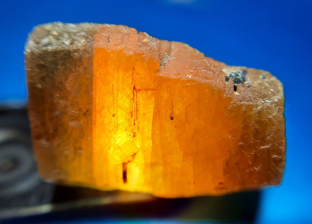 24,2 cts « RARE » Saphir bicolore naturel non traité Rugueuse- 4.84 g #2.1