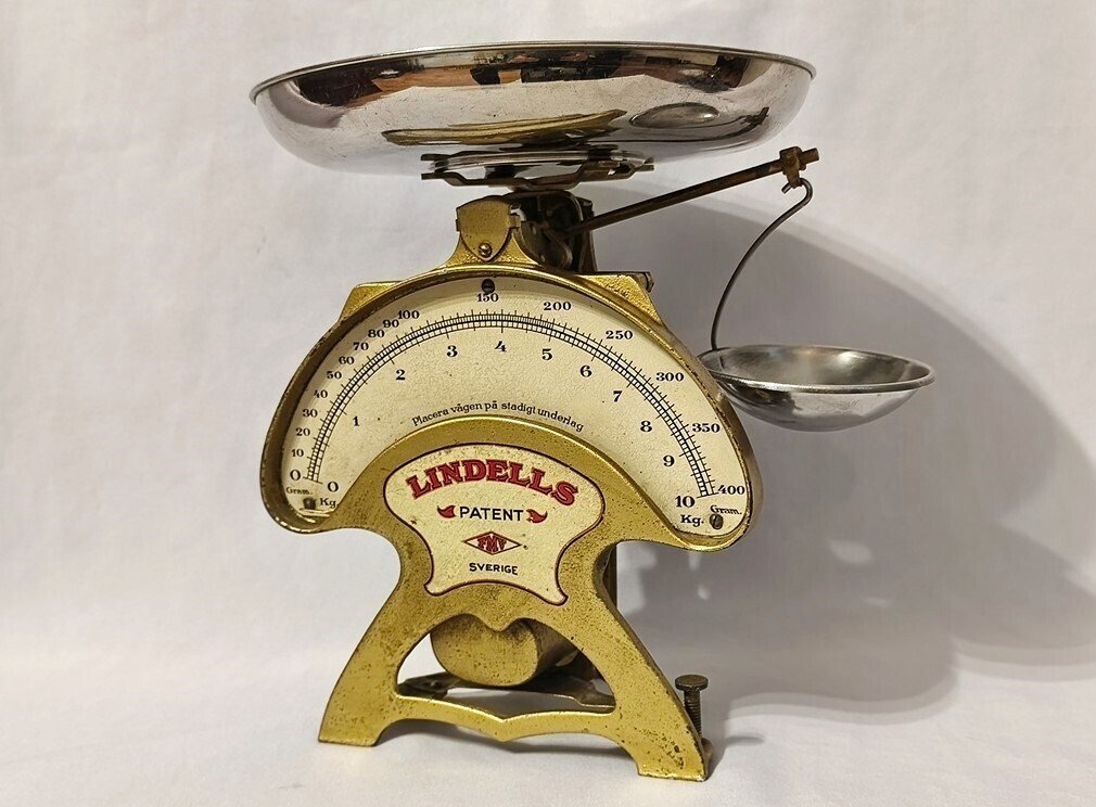 Lindells Vagfabriks Aktiebolag Jonkoping - zabytkowa waga kuchenna do 10 kg - Balance or scale - Iron, Chrome #4.3