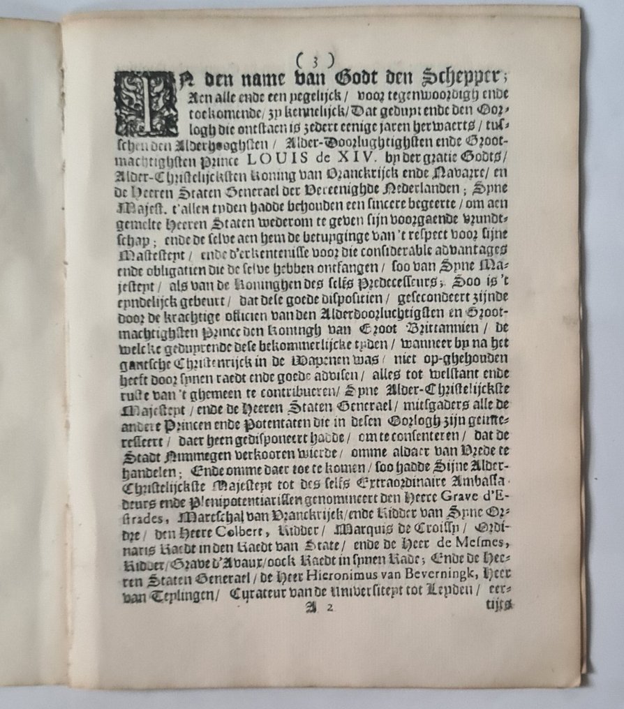 Anon - Tractaet van de vrede, tussen Frankrijk en Nederland - 1678 #4.3