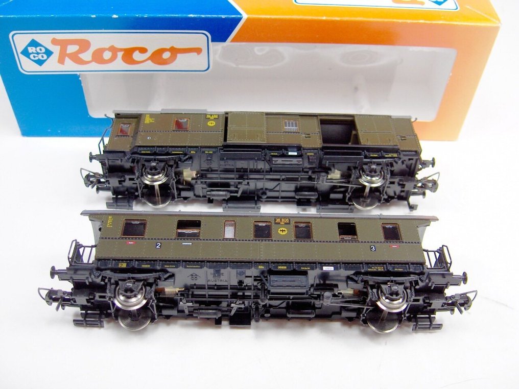 Roco H0 - 44993/44995 - Pienoisjunaradan matkustajavaunu (2) - Henkilö- ja matkatavaratila - DRG #1.0