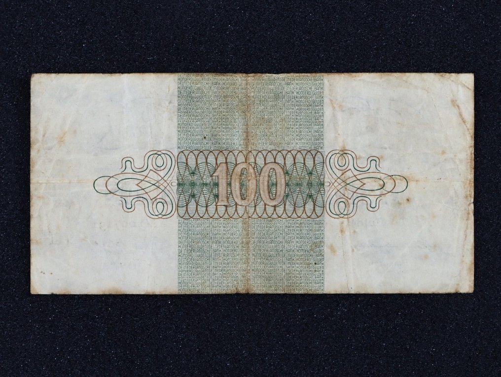 Nederland. 100 Gulden 1945 Geldzuivering - Pick 79 #1.0