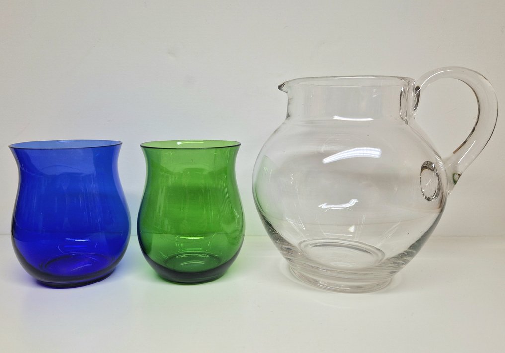 Glasfabriek Leerdam - Cornelis de Lorm - Drinking service (4) - Glass - Multicolored water set #2.1