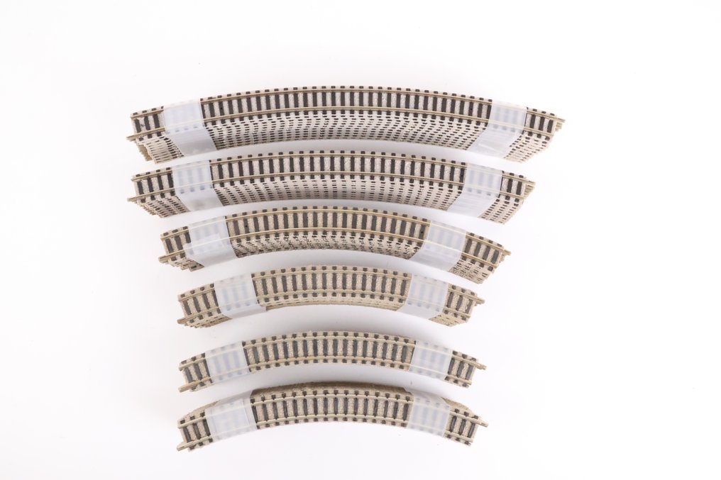 Fleischmann N - 9120/25/30/35 - Model train tracks (61) - Bent rails R1/2/3/4 #1.0