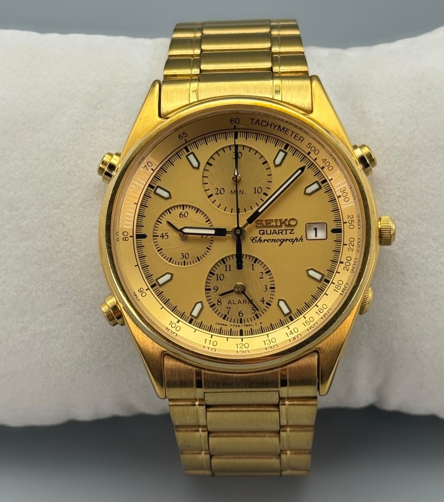 Seiko - 7T32-7B30 „Gold Chronograph“ - Made in Japan, Full Set - Ingen reservasjonspris - Herre - 1991 #1.0