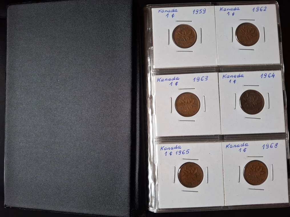Canada. Elizabeth II. Set of 60 Canadian coins from 1959–2016: 1 cent, 5 cents, and 10 cents. (Zonder minimumprijs) #3.2