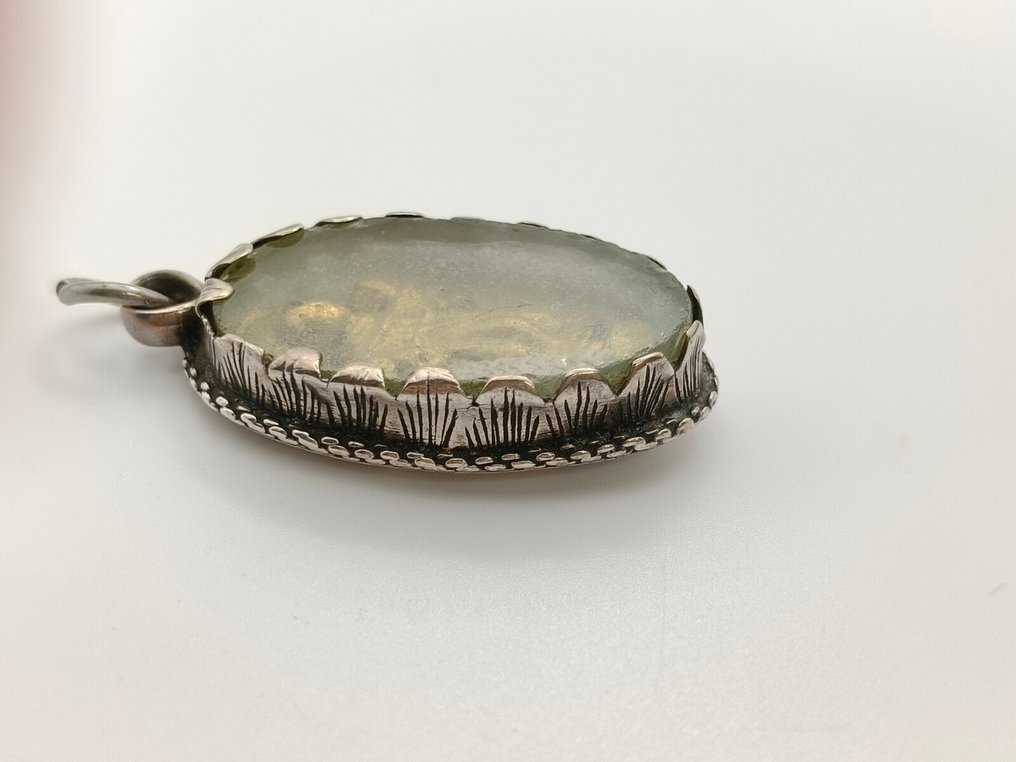  Λειψανοθήκη - Ασημί, Γυαλί, Textile - 18ος αιώνας - Ιερό λείψανο του S. Anthony of Padua.  #2.1