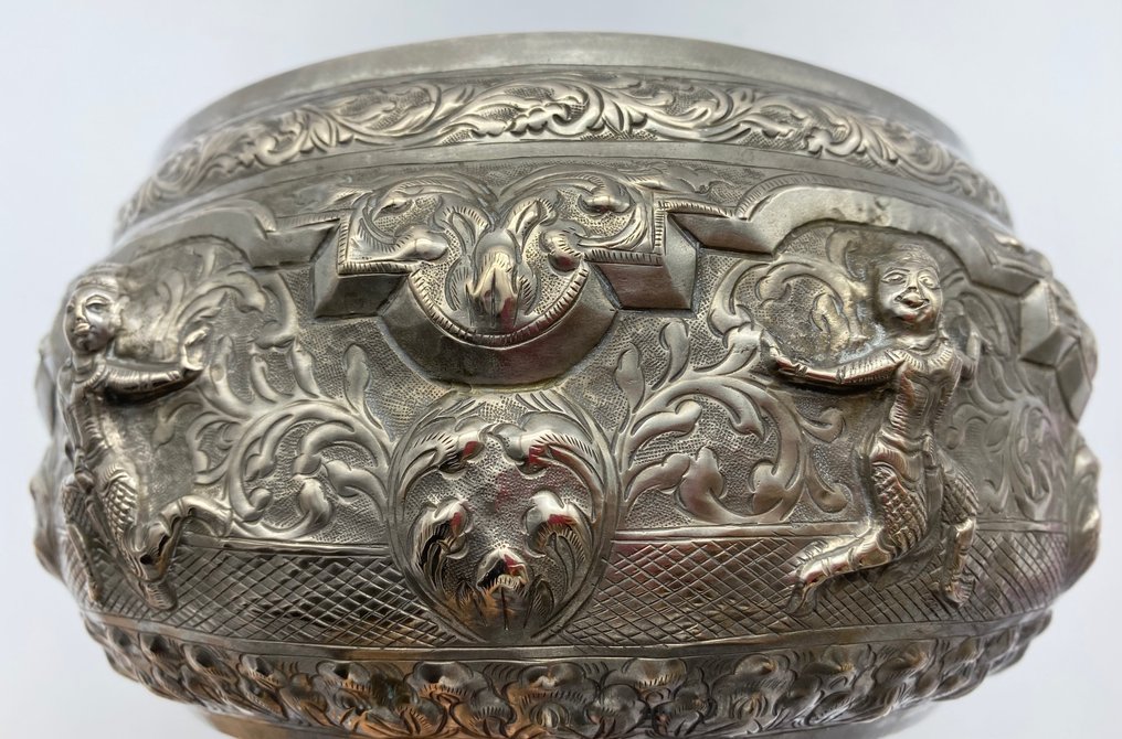 Ciotola - Argento a bassa purezza - Antique Thabeik #4.3