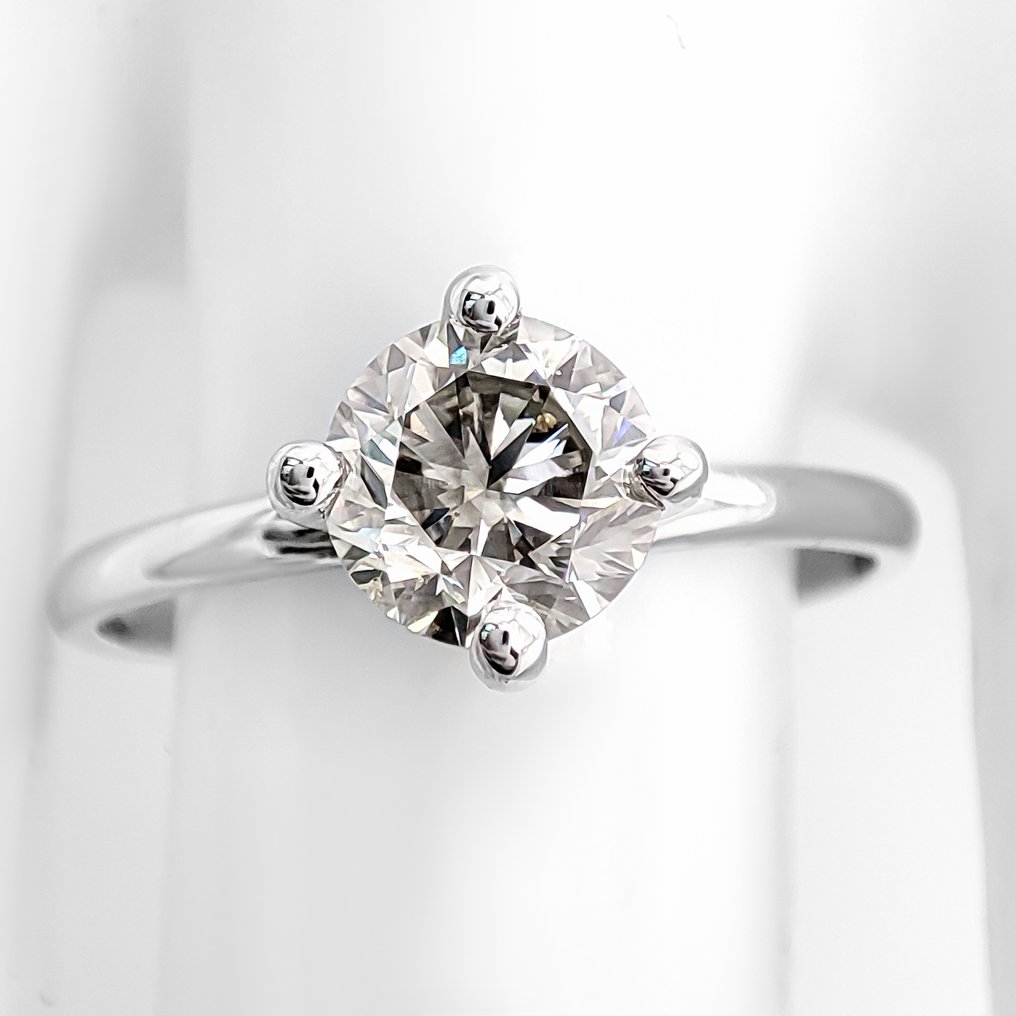 沒有保留價 - 戒指 - 14 克拉 白金 - 1.11ct. tw. 鉆石 (天然彩色) - IGI 证书 #1.0