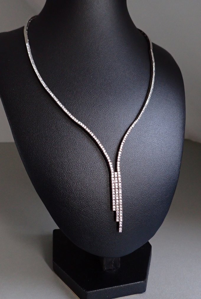 Prata - Colar - Colar de strass #1.0