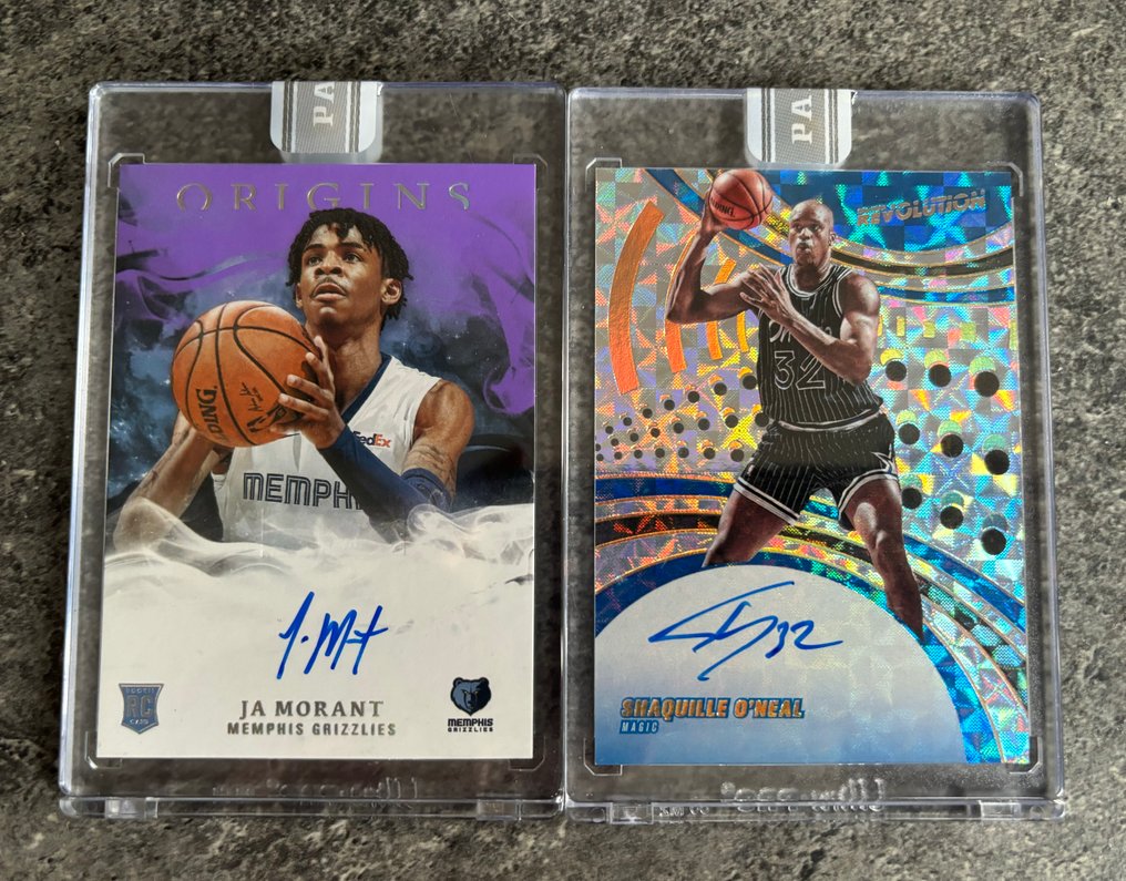 2019/20 Panini Ja Morant, Shaquille O'neal 1/1 AUTOGRAPH - 2 Card - 八成新 (NM) #1.0