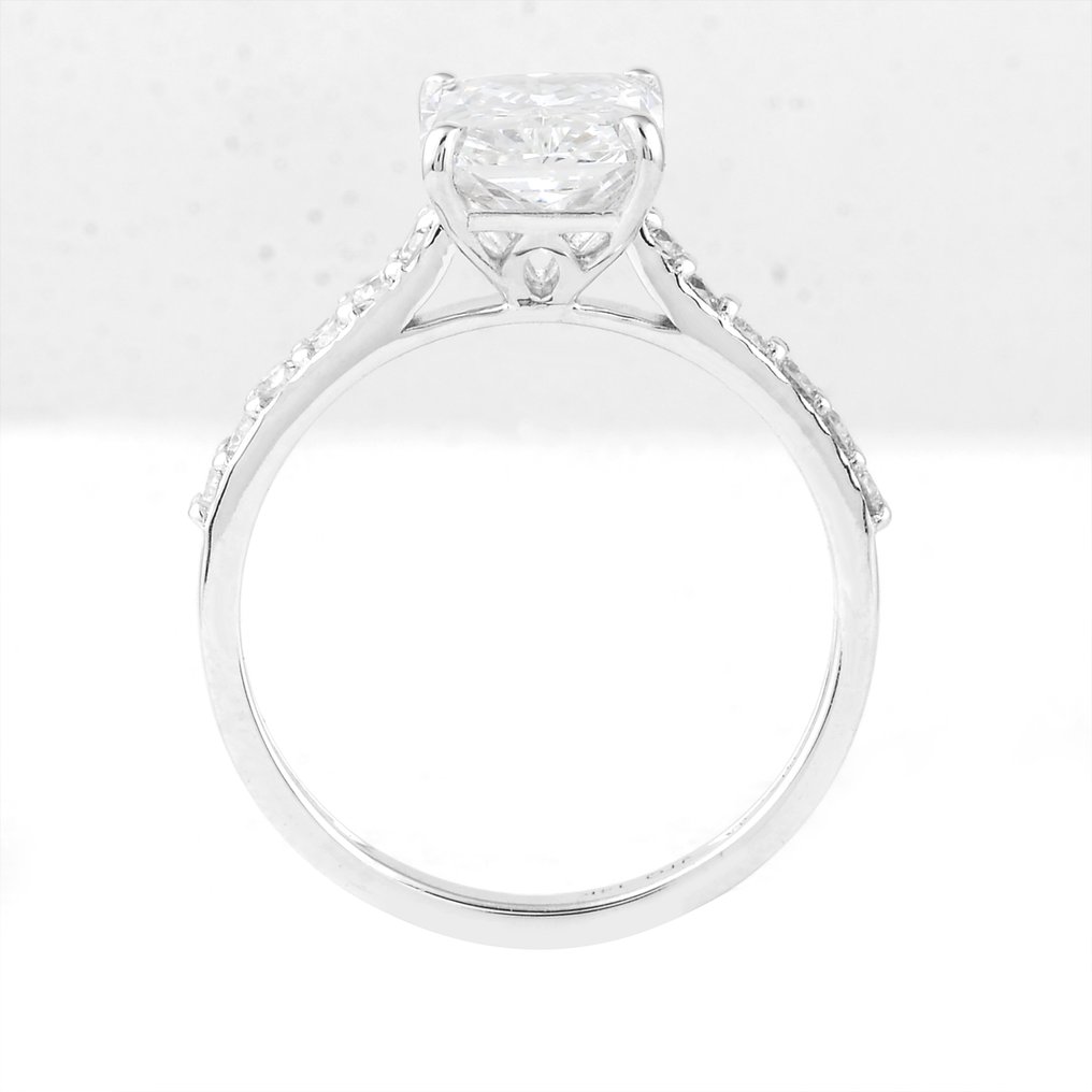 Ingen reservasjonspris - Ring - 14 karat Hvitt gull - 3.35ct. tw. Diamant (Lab-dyrket) - Diamant #3.2