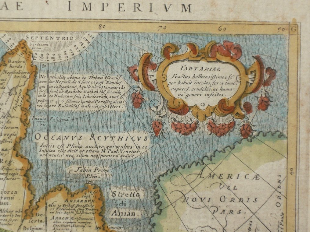 亞洲 - 俄罗斯 / 西伯利亚 / 日本 / 中国 / 加利福尼亚 / 阿拉斯加; J.A. Magini - Tartariae Imperium - 1597 #3.2