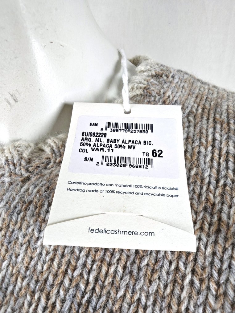 Fedeli - NEW, Mix Wool & Baby Alpaca, Size 62 - 毛衣 - New with tags #1.0