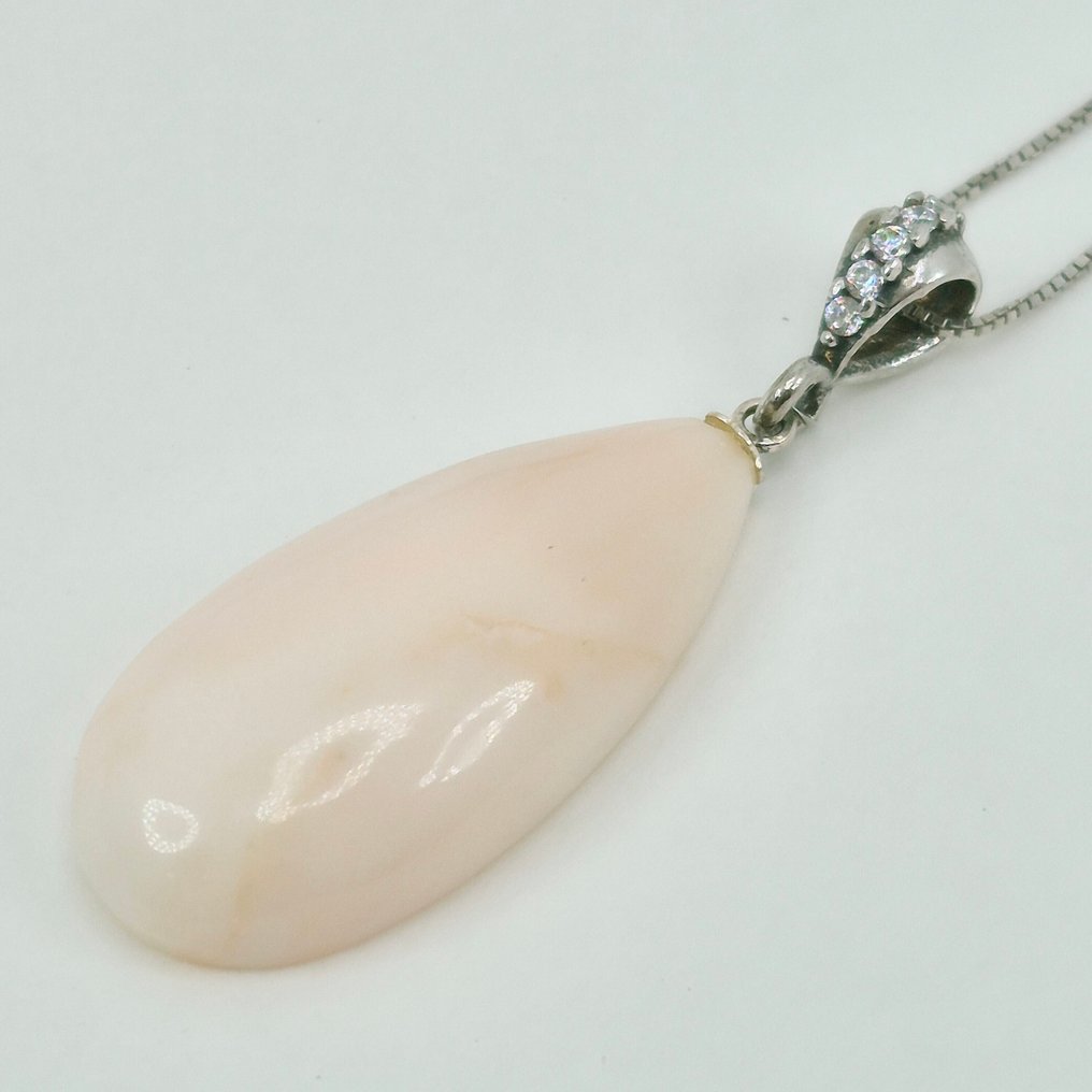 Κοράλλι - Ασημί - Κολιέ με μενταγιόν #3.2