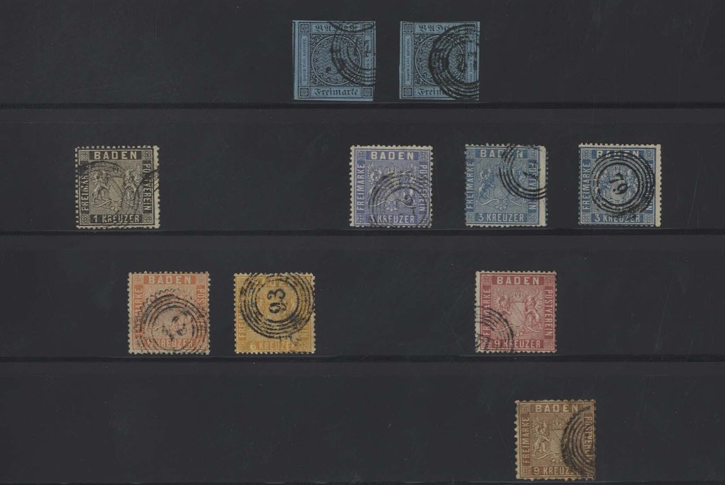 巴登  - BADEN 非常干净的存货，位于两页相册上，具有许多更好的价值。 #1.0