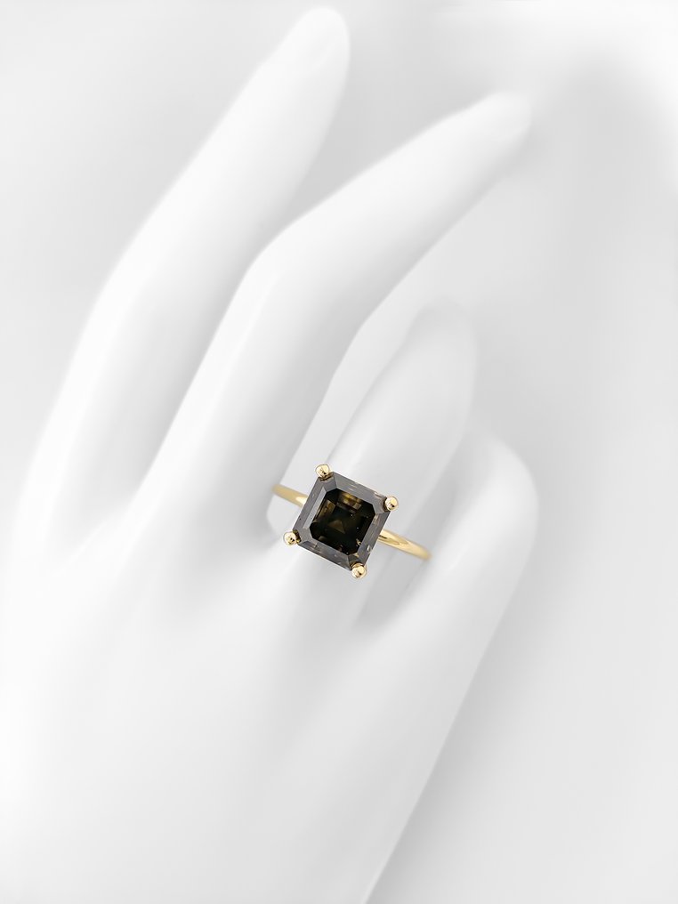 沒有保留價 - 戒指 - 14 克拉 黃金 - 4.24ct. tw. 鉆石 (天然彩色) #4.3