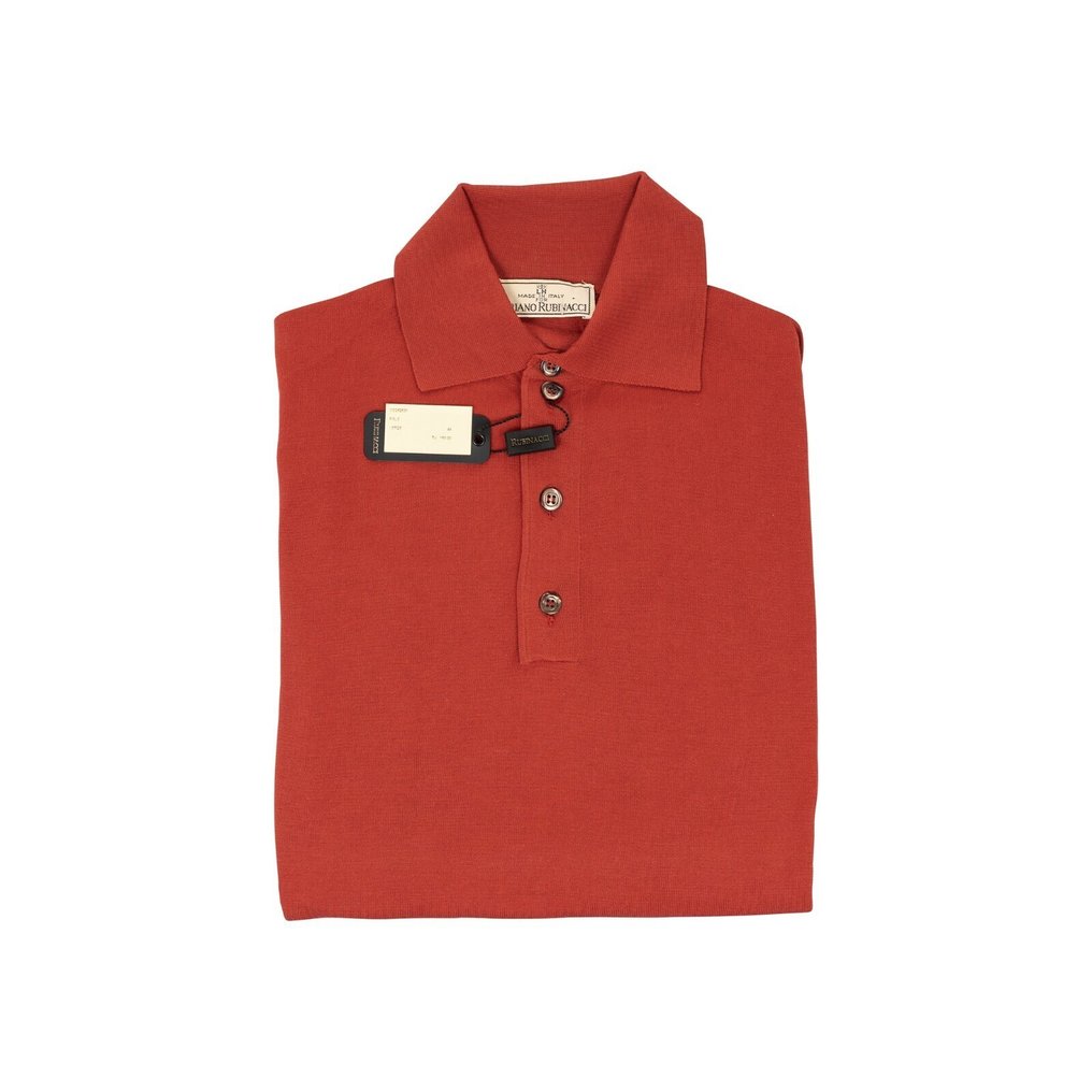 RUBINACCI NAPOLI RRP 350€ Rust Polo Sweater Cotton - 48 IT - Poolopaita - Uudet lapulliset #1.0