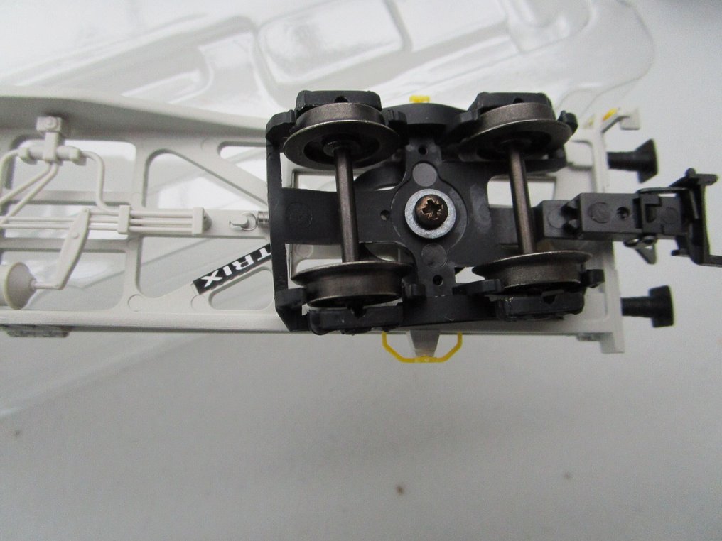 Trix H0 - 24801 - Vagão de carga de modelismo ferroviário (1) - Trix 24801 HO com rodas AC para Mä carro de contêiner duplo com contêiner de 40 pés 'Maersk' e 20 #3.2