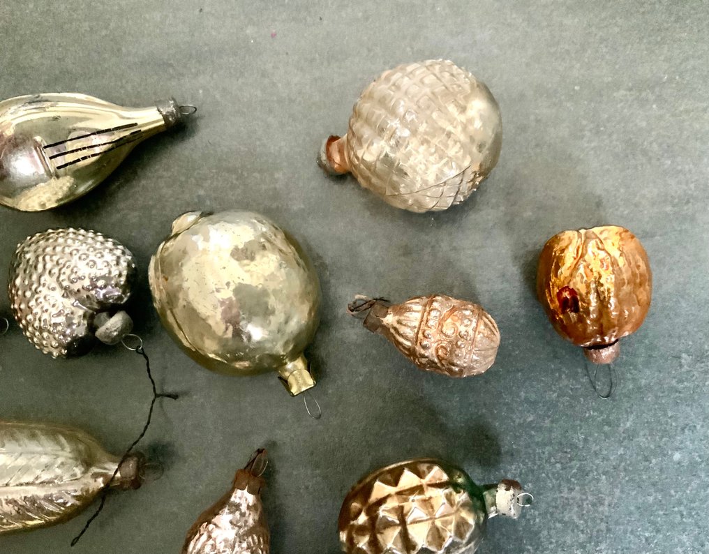 Χριστουγεννιάτικα στολίδια (12) - Αρχαία γυάλινα Χριστουγεννιάτικα στολίδια δεκαετίες 1930-1950 - Γυαλί #4.3